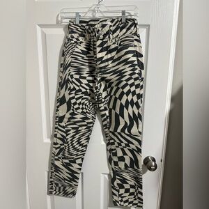 PacSun Black and White Optical Illusion Pants